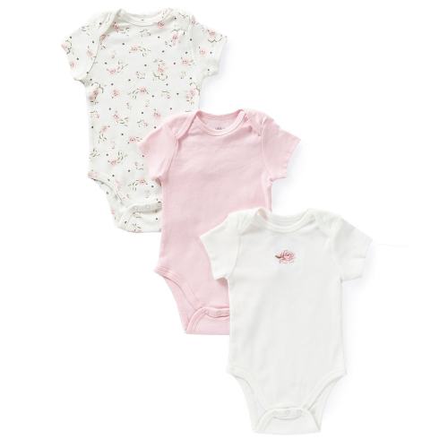 Little Me Vintage Rose 3-Pack Bodysuits
