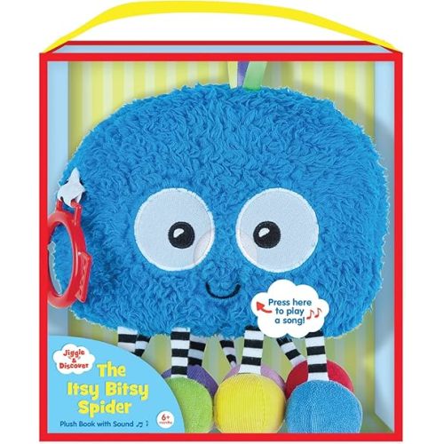 Jiggle & Discover: The Itsy Bitsy Spider-Plush Book with Sound Board book – September 6, 2022