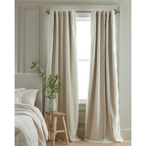 Coastal Stripe Linen/Cotton Blackout Curtain