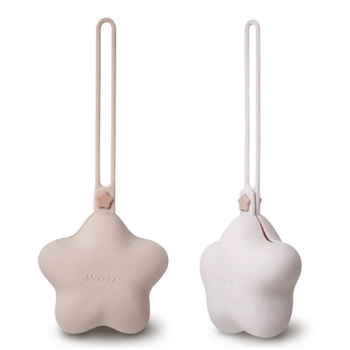 Silicone Pacifier Holders - Blush/Soft Lilac