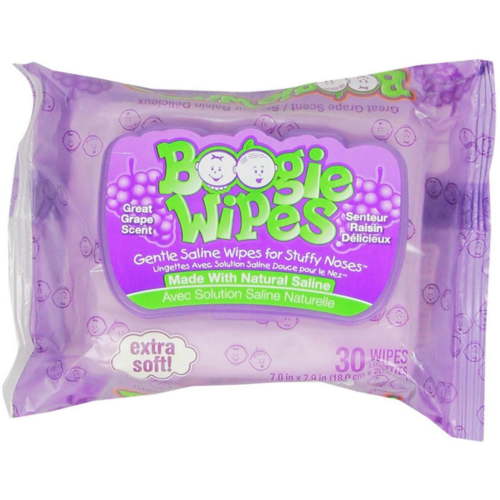 Boogie, Saline Nose Wipes, 30 Ct, Great Grape, 2 Pack