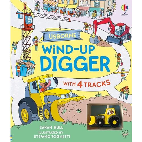 Wind-up Digger: A Toy and Book Gift Featuring a Hands-On Exploration Of Diggers And Construction Sites Board book – September 2, 2025