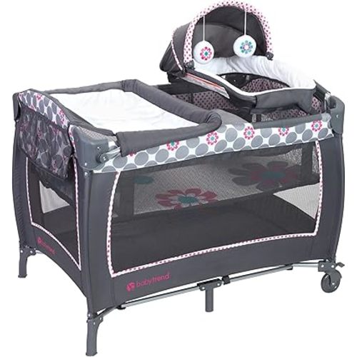 Baby Trend Lil' Snooze™ Deluxe II Nursery Center® Playard, Daisy Dots