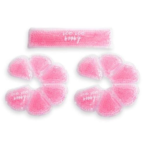 Breast and perineal remedial ice and heat gel bead packs