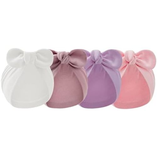 American Trends Newborn Hats Baby Girl Hats with Bow Toddler Hospital Caps Beanie Infant Hats