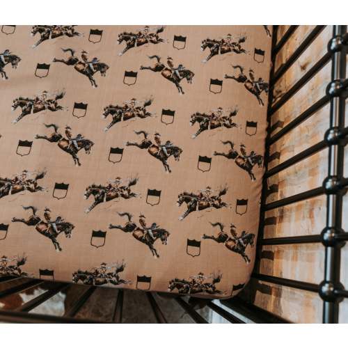 Rodeo Broncs Bamboo Muslin Crib Sheet – Cowkid Clothing Company