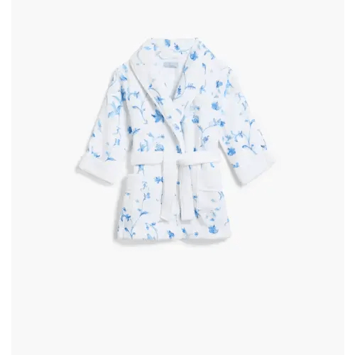 The Baby Hotel Robe - Blue Botanical - Hill House Home