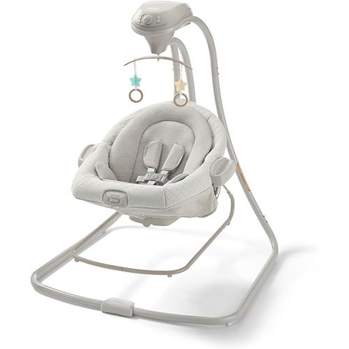 Graco DuetConnect LX Baby Swing and Bouncer - 2-in-1 Infant Swing and Baby Rocker, Newborn Essential, Gifts for New Parents