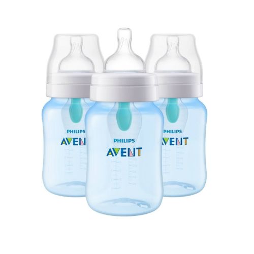 Philips Avent Anti-colic Baby Bottle With Airfree Vent - Blue - 9oz/3pk