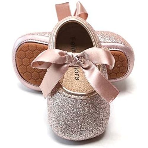 Soft Sole Baby Dress Shoes - Infant Baby Walking Shoes Moccasinss Rubber Sole Crib Shoes.