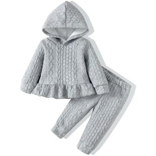 Renotemy Newborn Infant Baby Girl Clothes Outfits Fall Winter Long Sleeve Sweatshirts Pants Cute Baby Girl Outfits Set