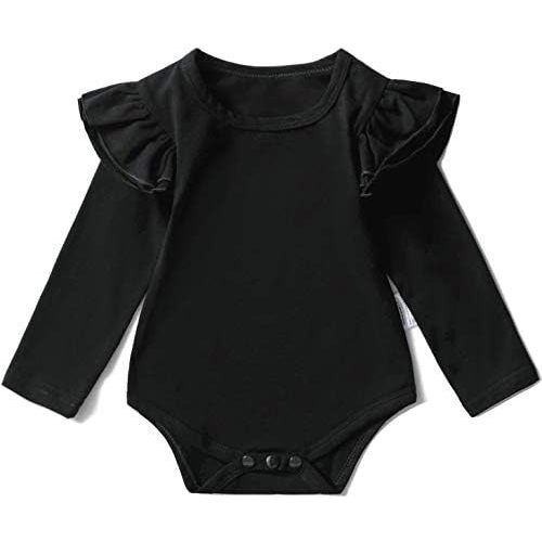 Baby Girl Flutter Sleeve Onesies Quality Cotton Ruffle Shirt