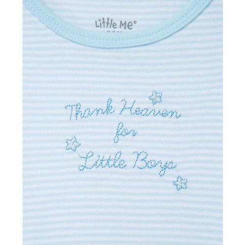 Little Me Clothes for Baby Boys' 2-Piece Nightgown and Cap Set 100% Cotton with Elastic Bottom, Baby Essentials, 0-3 Months