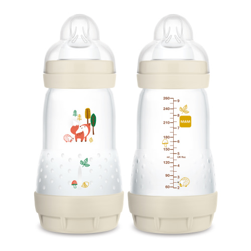 MAM Easy Start Anti-Colic Matte Bottle 9 oz, 2 pack - Dune
