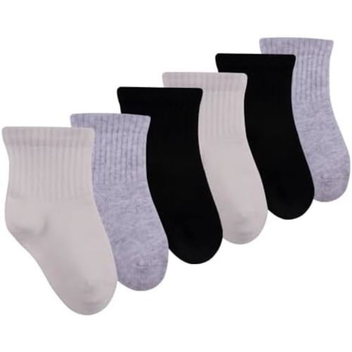 Bella Seamless-Toe Turkish Cotton Ribbed Crew Socks - Stylish and Cozy 6-Pack Baby & Toddler Socks