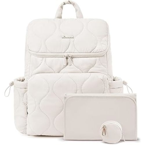 LOVEVOOK Diaper Bag Backpack,Lightweight Baby Diaper Bag for Moms Dads,Baby Bag for Boys Girls with Insulated Pockets, Changing Pad, Stroller Straps and Pacifier Case,Beige