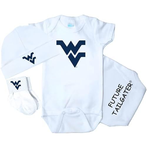 West Virginia Mountaineers Three Piece Baby Set