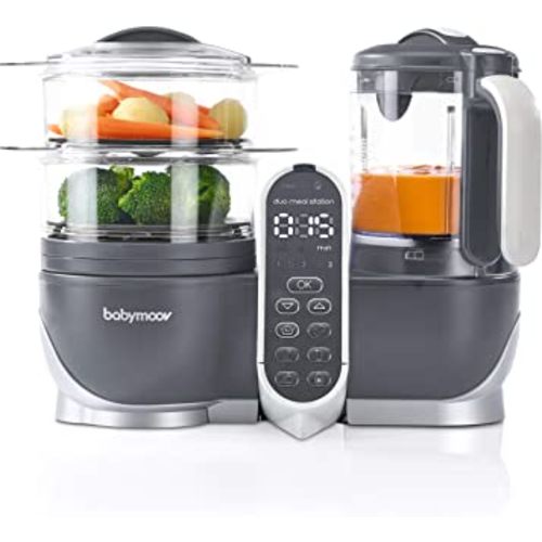 Duo Meal Station Food Maker 6 in 1 Food Processor with Steam Cooker, Multi-Speed Blender, Baby Purees, Warmer, Defroster, 1 Count (Pack of 1) (Nutritionist Approved)