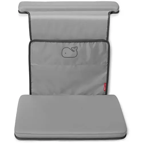 Skip Hop Baby Bath All-in-One Elbow Saver and Kneeler, Moby, Grey
