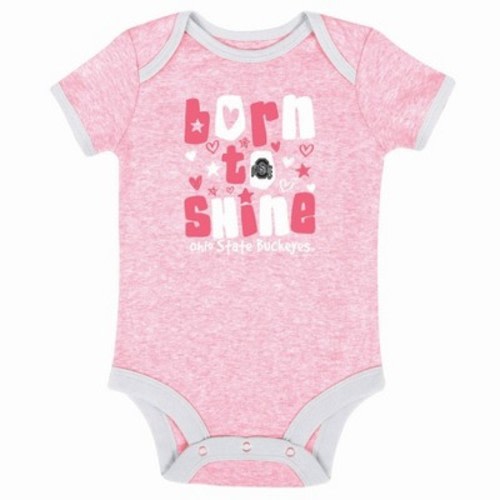 NCAA Ohio State Buckeyes Infant Girls' 3pk Bodysuit - 3-6M