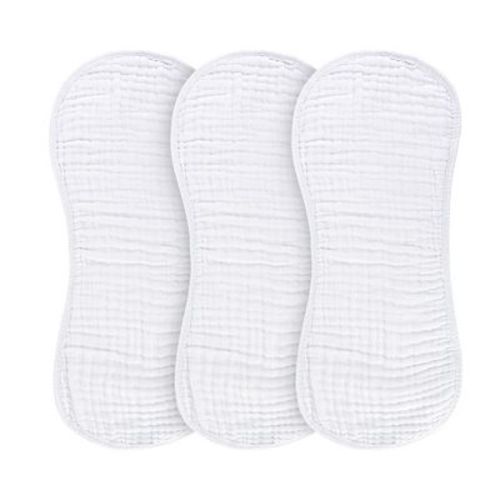 Ely's & Co. Baby Muslin Cotton Burp Cloths - Hourglass Shape - 3 Pack