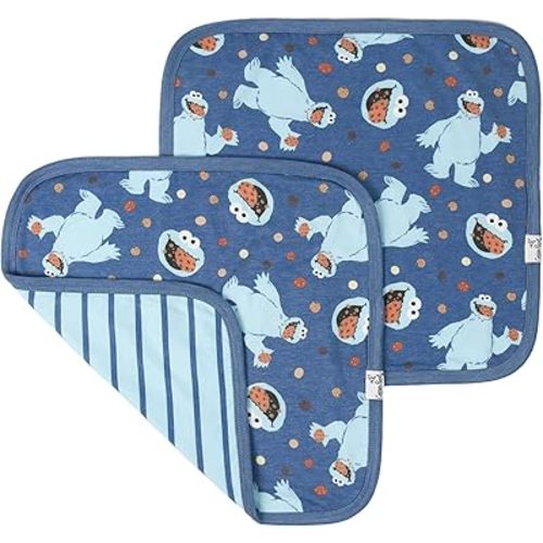 Copper Pearl Baby Security Blanket Set of 2 - Portable Size for Self-Soothing On-The-Go, Ideal Baby Blankets for Boys and Girls, Ultra-Soft, and Gift-Ready Loveys - Cookie Monster
