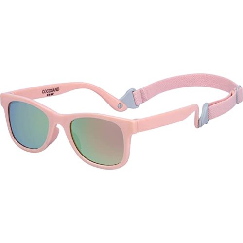 Amazon.com: COCOSAND Baby Sunglasses with Strap UV400 Flexible Retro Square for Toddler Kids Boys Girls Age 0-24 Months: Clothing, Shoes & Jewelry