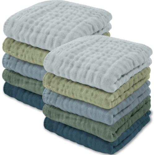 Muslin Washcloths - Pack of 10