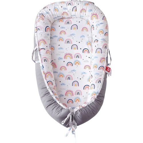 Baby Lounger for Newborn 0-24 Months, Infant Cosleeper Bed for Baby Boys, Breathable & Soft Cotton Snuggle Nest Cover, Portable and Lightweight Infant Lounger for Home and Travel