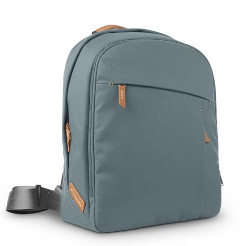 UPPAbaby Changing Backpack/Multiple Storage Compartments/Stroller Strap Attachment/Bottle Insulator and Changing Pad Included/Callum (Stone Blue/Sand Leather)