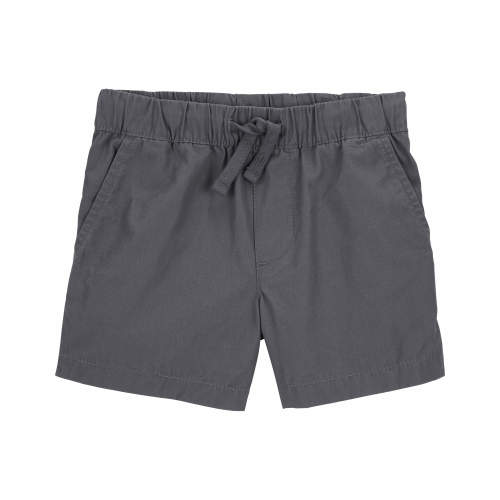 Baby Pull-On Poplin Shorts - Style,Grey