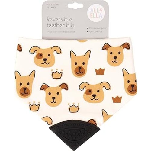 Silicone Bandana Bibs for Baby Boys & Girls - Teether Bib, Durable and Easy to Clean
