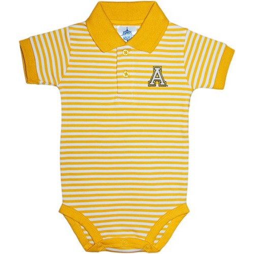 Appalachian State Mountaineers Striped Polo Bodysuit, 12m