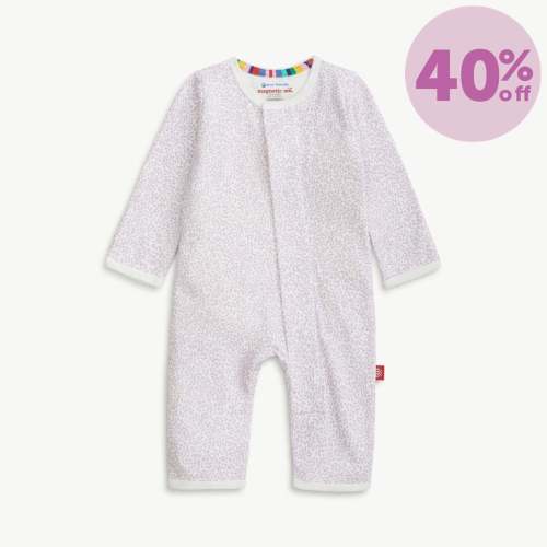 lilac foliage organic cotton magnetic coverall – Magnetic Me