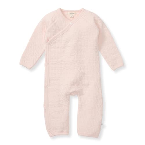 Burt's Bees Baby baby-girls Jumpsuit, 100% Organic Cotton One-piece Long Sleeve Quilted Outfit Coverall