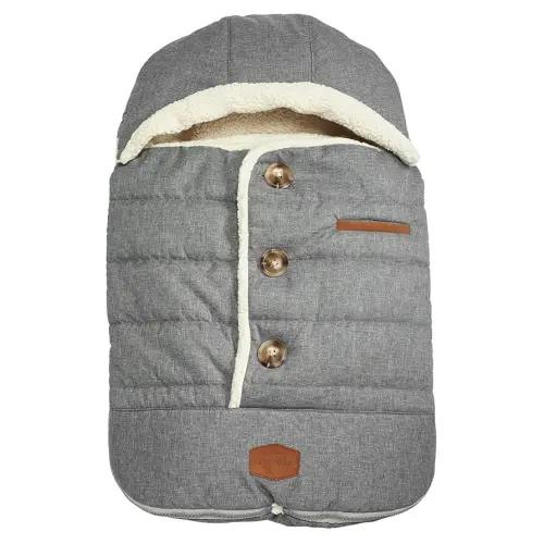JJ Cole - Urban Bundleme, Canopy Style Bunting Bag to Protect Baby from Cold & Winter Weather in Car Seats & Strollers, Graphite, Infant, Grey