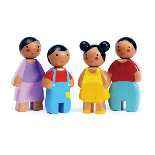 Wooden Doll Family