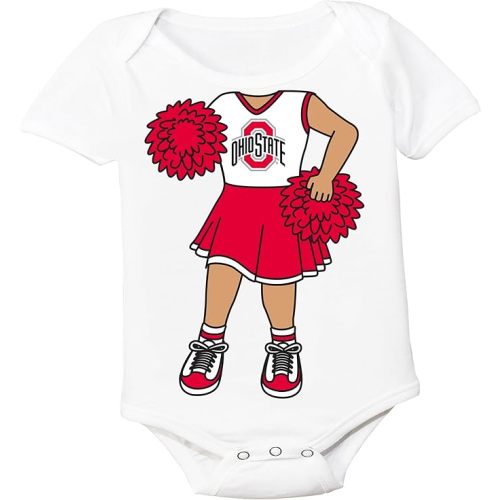 Ohio State Buckeyes Cheerleader Heads Up! Infant-Toddler Bodysuit