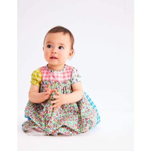 Gathered Woven Dress-Hotchpotch Multi | Boden USA