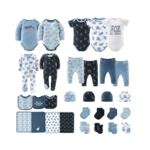 Baby Boys Layette Gift Set Elephant Blue, 30 Piece