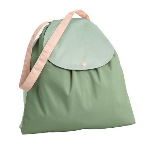 Esembly Day Bag – Reusable Wet and Dry Bag Made From Recycled Fabric With Dual Waterproof Compartments for Cloth Diapers, Swimsuits, Toiletries, and Snacks - Aloe