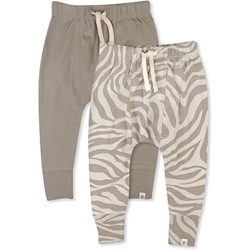 HonestBaby Multipack Honest Pants Joggers Pull on 100% Organic Cotton for Infant Baby and Toddler, Boys, Girls, Unisex