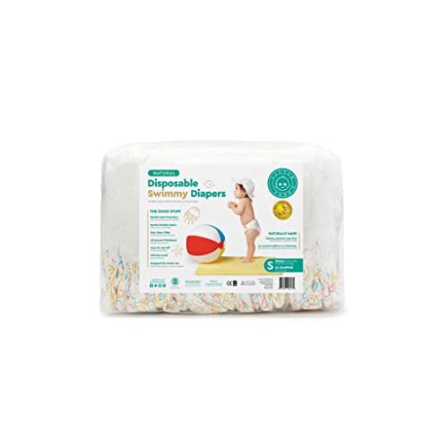 Little Toes Natural Disposable Swimmy Baby Diapers, Size 1-2 Small (Pack of 24)