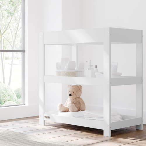 Graco Customizable Infant Changing Table with Changing Pad, White