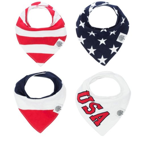 Parker Baby Co. 4 Pack Bandana Drool Bibs - Freedom Set