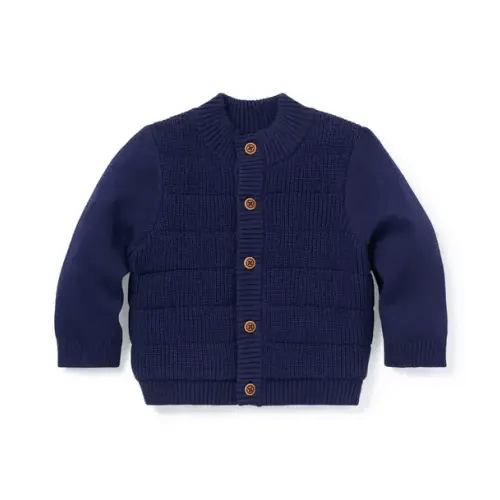 Baby Merchant Marine Baby Quilted Sweater Jacket by Janie and Jack