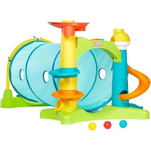Little Tikes 2-in-1 Activity Tunnel, Indoor Outdoor Playset for Toddlers, Boys and Girls Ages 1-3 Years