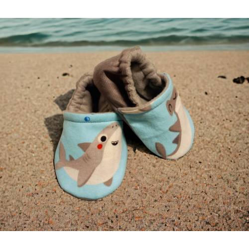 Shark theme baby soft shoes - Made to order item