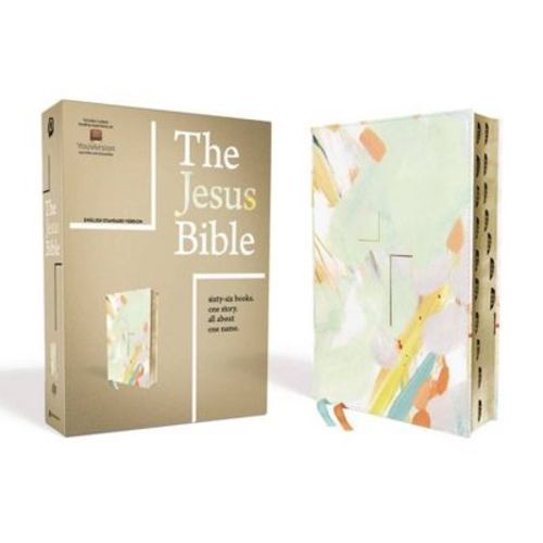 The Jesus Bible, Esv Edition, Leathersoft, Multi-color/teal, Indexed - By Zondervan (leather Bound)