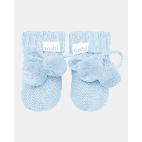Toshi Organic Booties Marley - Bluebird | Baby Bunting AU